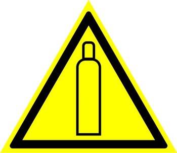 W19 газовый баллон (пластик, сторона 200 мм) - Знаки безопасности - Предупреждающие знаки - . Магазин Znakstend.ru